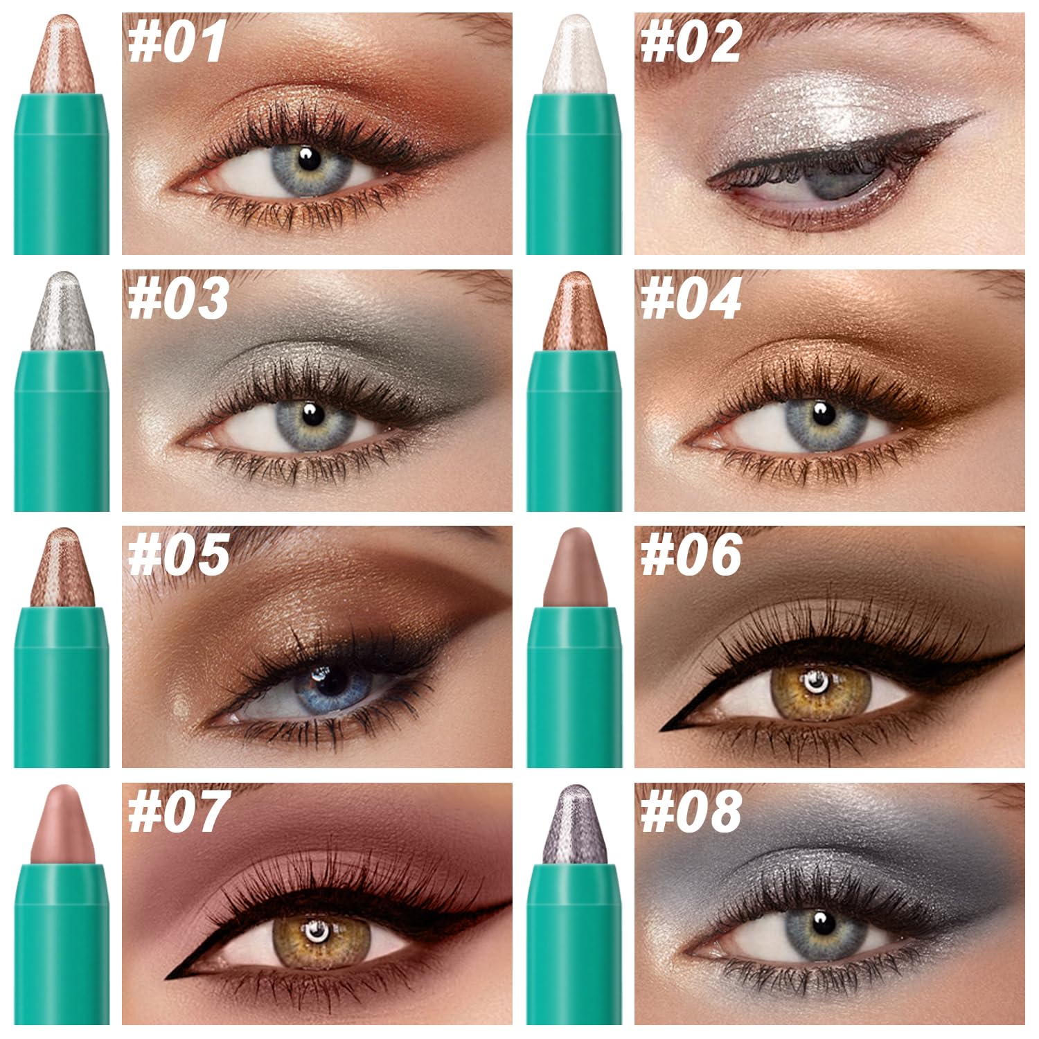 Meilury Stick Sombra Ojos Topo Bronce para definición rápida y duradera.