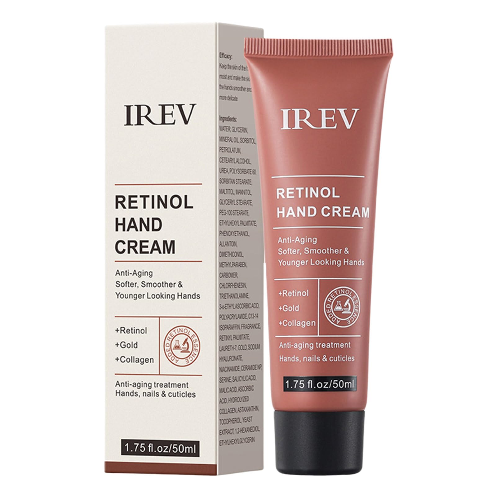 MeiPlumLai Retinol Hand Cream jar application shows smooth skin and day-long moisture.