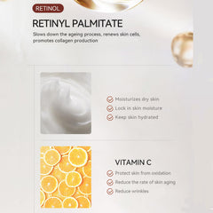 MeiPlumLai Retinol Hand Cream texture closeup highlights rich consistency for even coverage and deep moisturization.