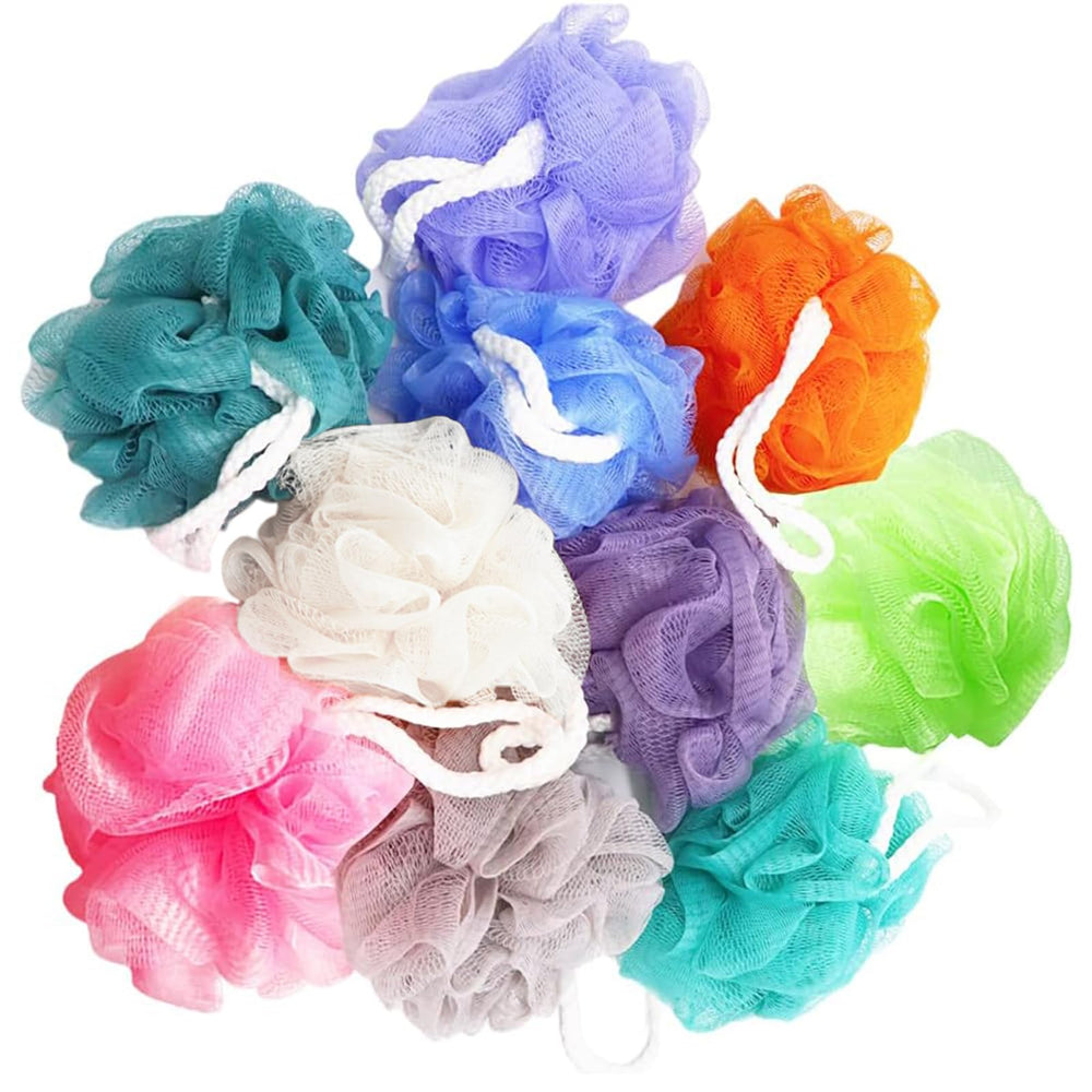Meirrnyyu esponja de baño multicolor para exfoliar suavemente la piel.