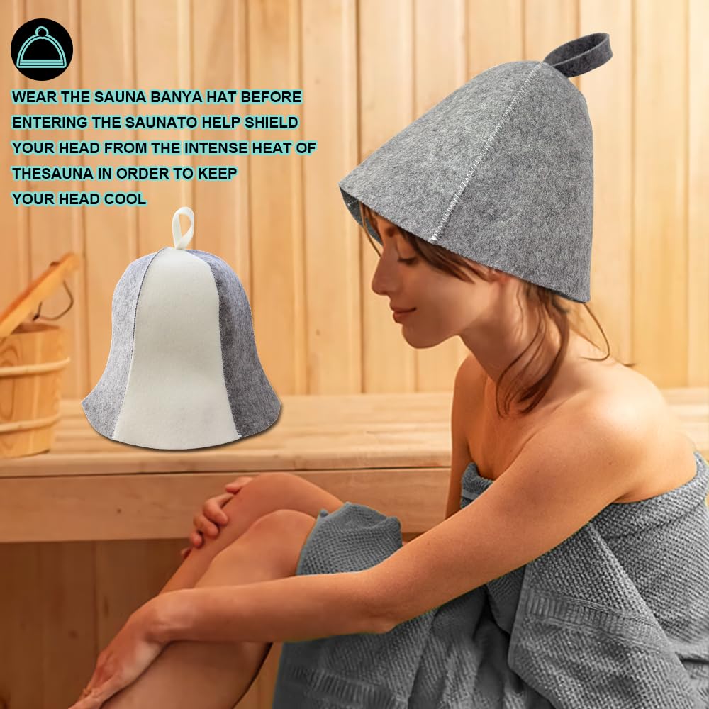 MEIYOUJU AM sombrero sauna con gancho de colgar para viaje cómodo.