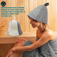 MEIYOUJU AM sombrero sauna con gancho de colgar para viaje cómodo.