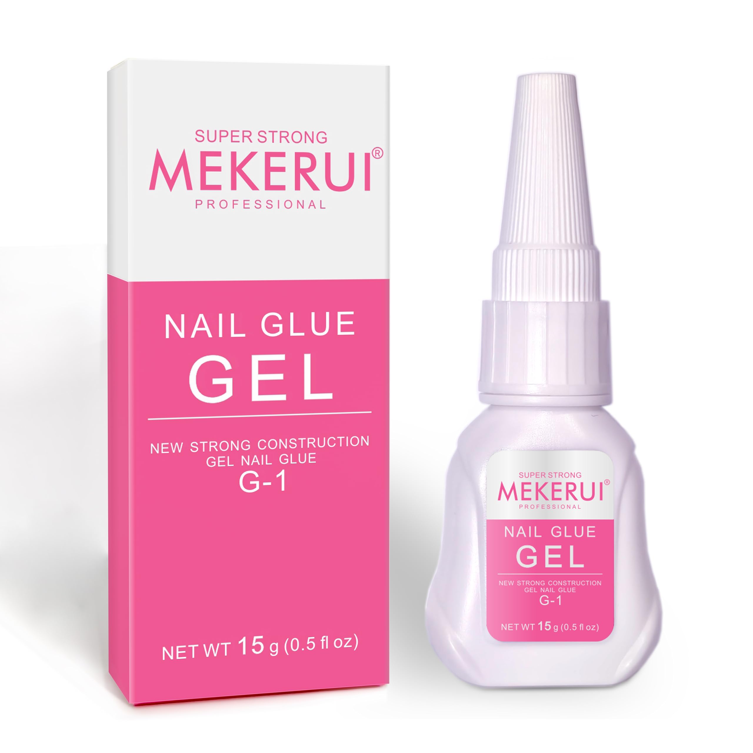 MEKERUI gel uñas 15 g, fijación rápida para uñas postizas.