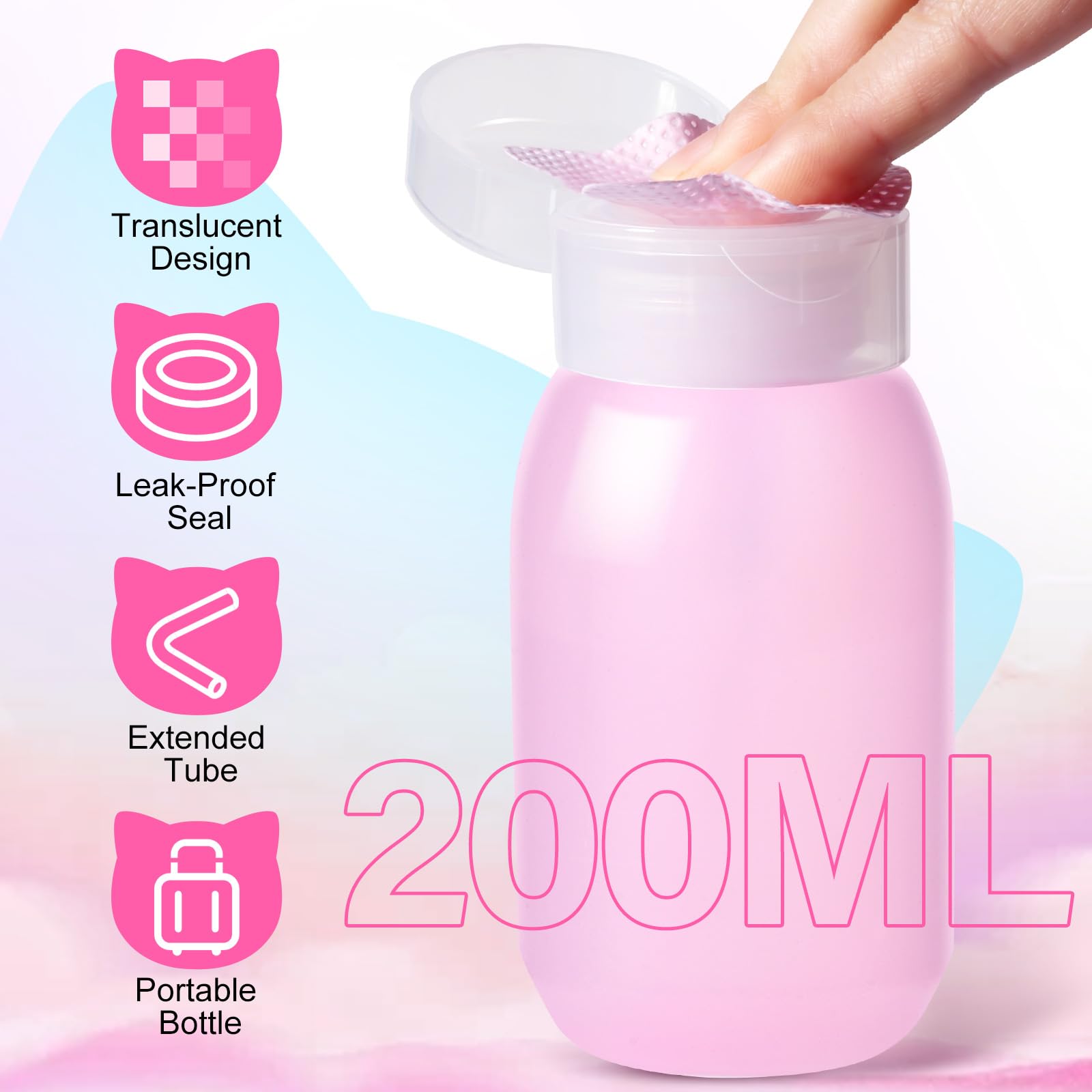 MEKK 200ml acetone dispenser bottle with pump for controlled use
