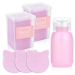 MEKK lint-free cat-shaped wipes for precise gel polish removal