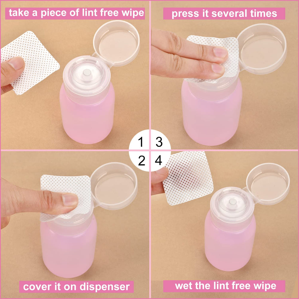 MEKK translucent pink acetone bottle lets you monitor remaining volume at a glance.