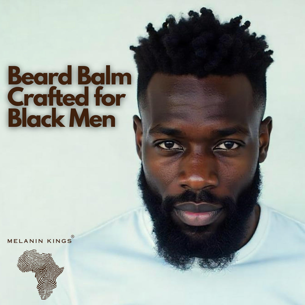 Melanin Kings beard balm texture close-up highlights softness and frizz control