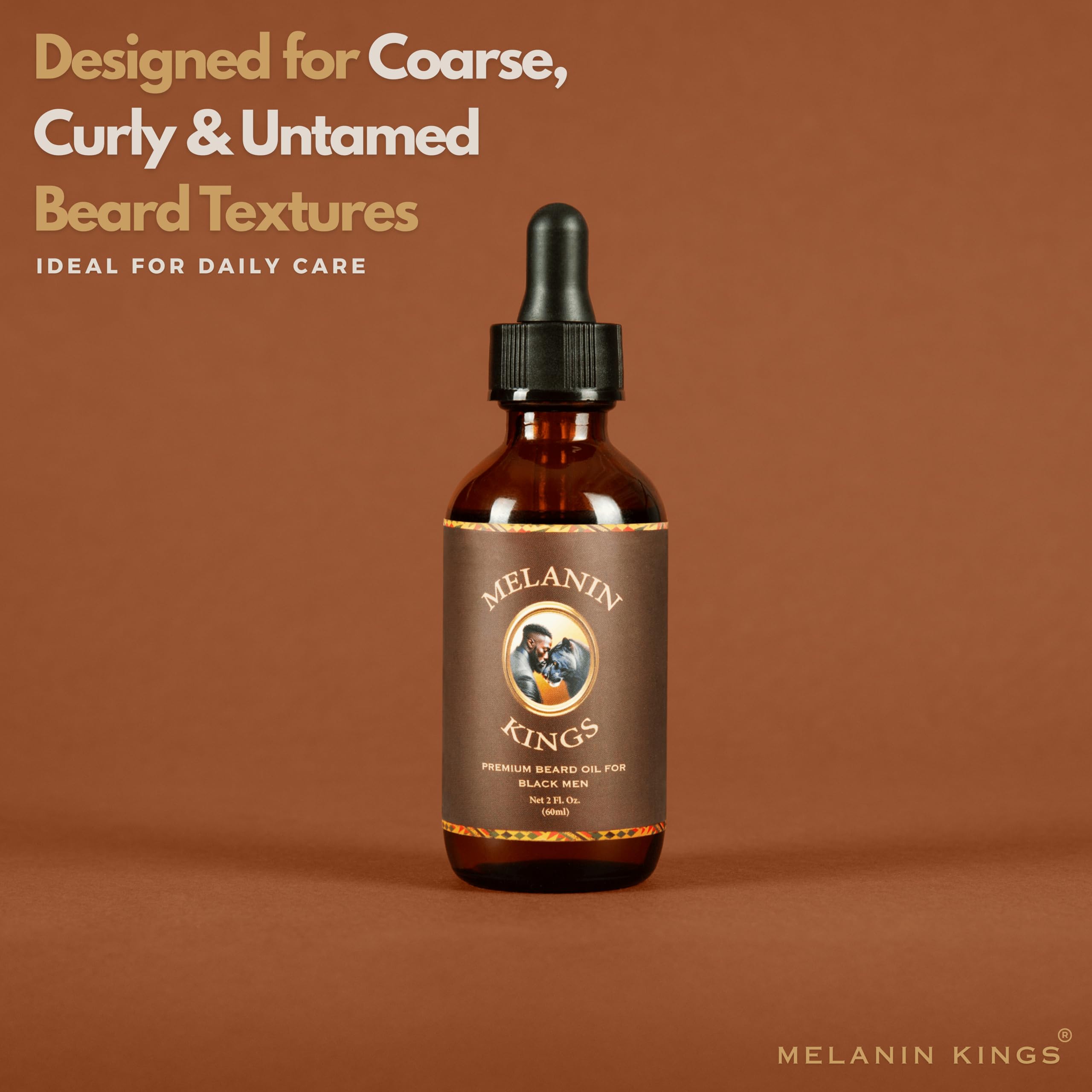 Melanin Kings Beard Oil ingredients baobab and marula on label