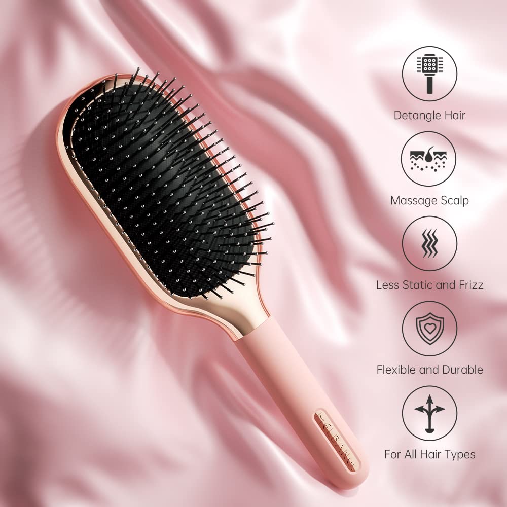 Melbang Hair Brush scalp-massage provides a soothing, deep scalp touch.