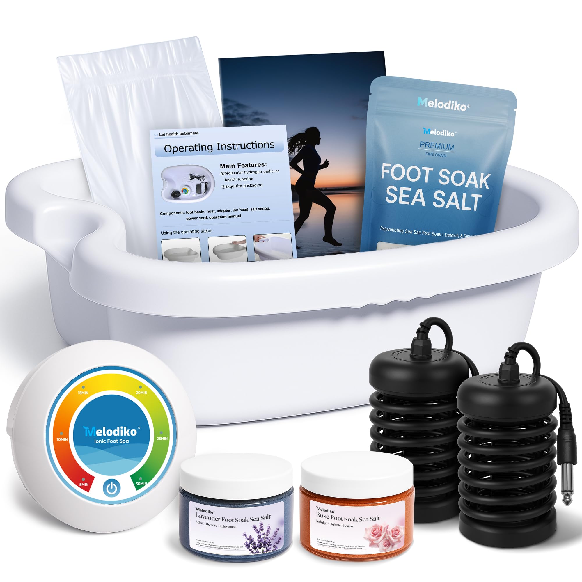Melodiko Ionic Foot Bath Basin for at-home relaxation and spa-like sessions