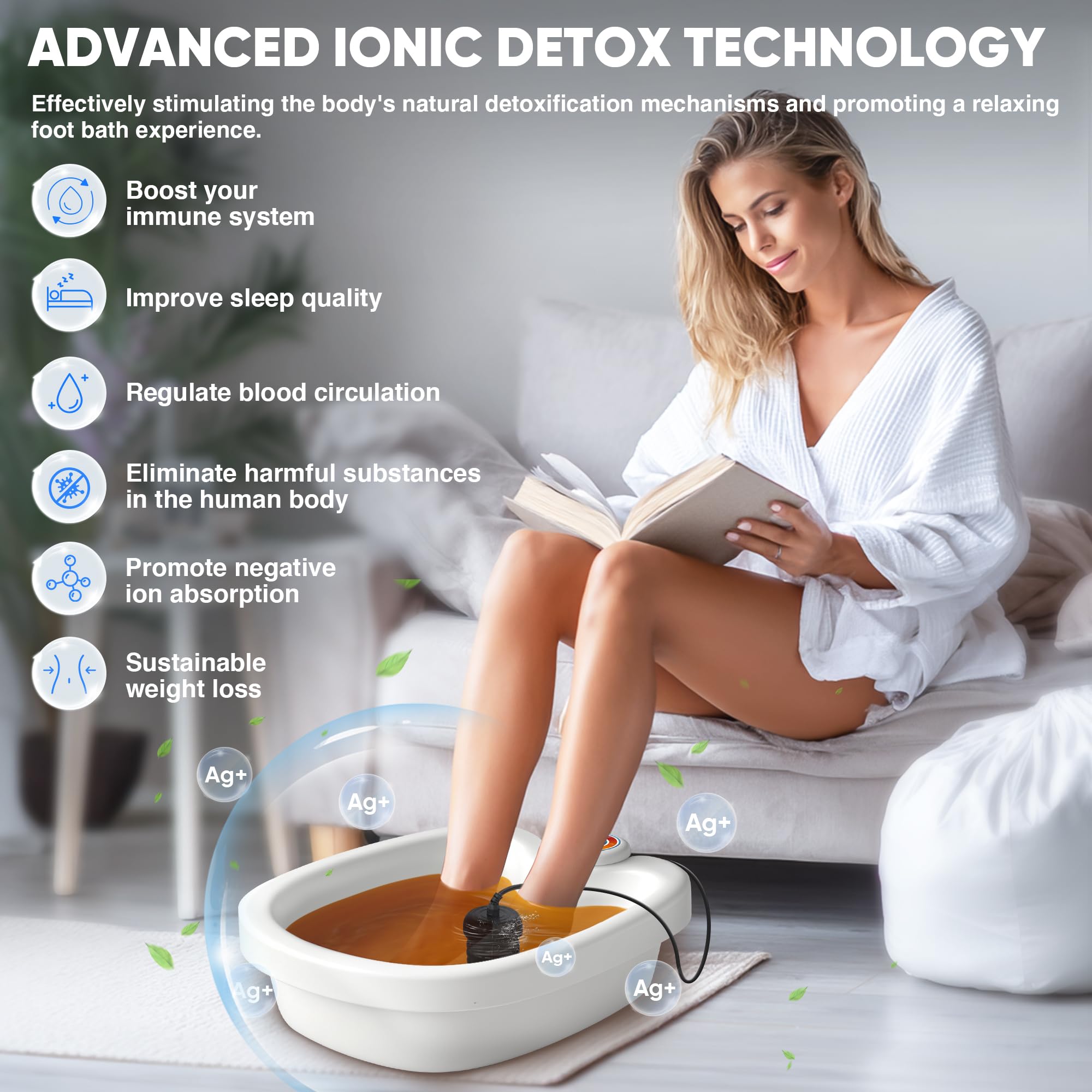 Melodiko Ion Arrays shown ready for a soothing home foot soak