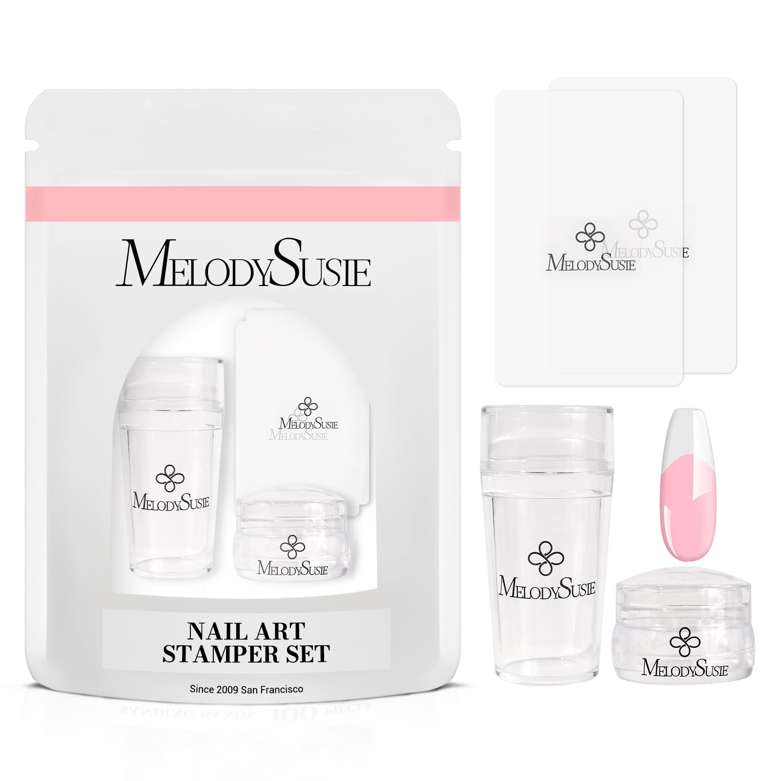 MelodySusie French Nail Stamper Kit stamp close-up for precise designs.
