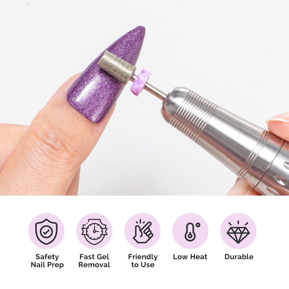 Gel polish remover tool included for safe at-home or studio prep