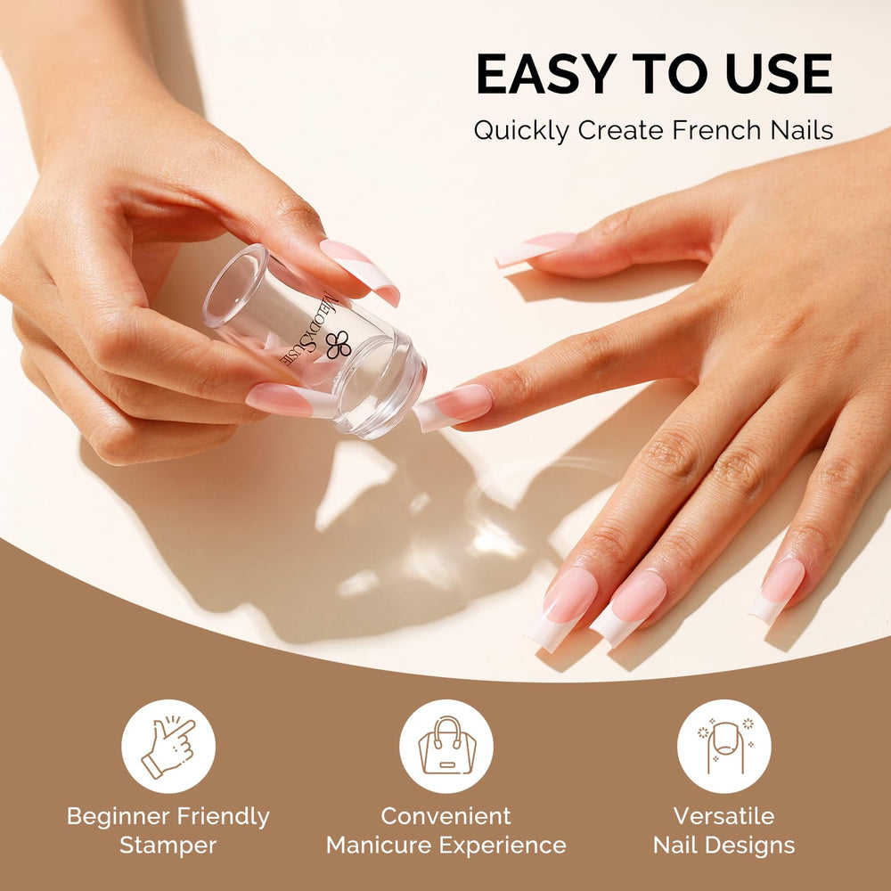 MelodySusie silicone-head stamping enables crisp pattern transfers for stylish nails.