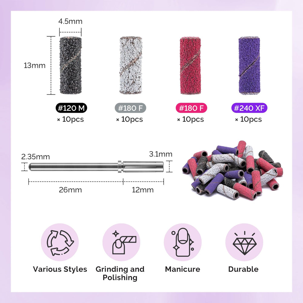 Universal 3-32 shank fits most nail files and machines