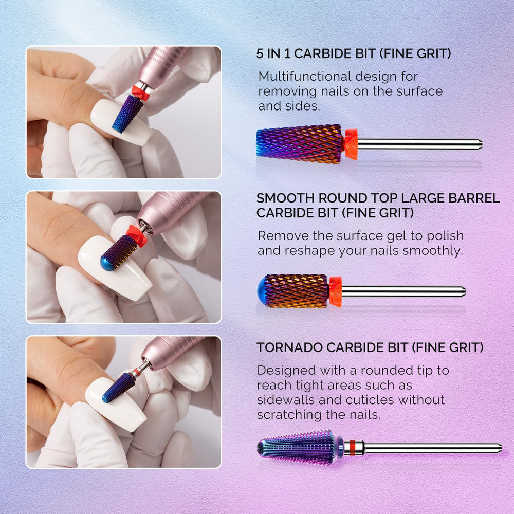 MelodySusie 5in1 Carbide Bit provides multi-function cleaning, shaping, and surface smoothing