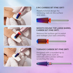 MelodySusie 5in1 Carbide Bit provides multi-function cleaning, shaping, and surface smoothing