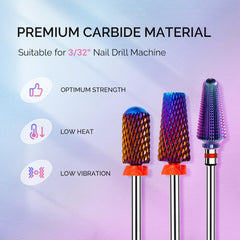 MelodySusie Round-Top Barrel Carbide Bit ideal for smooth nail shaping and cuticle contouring