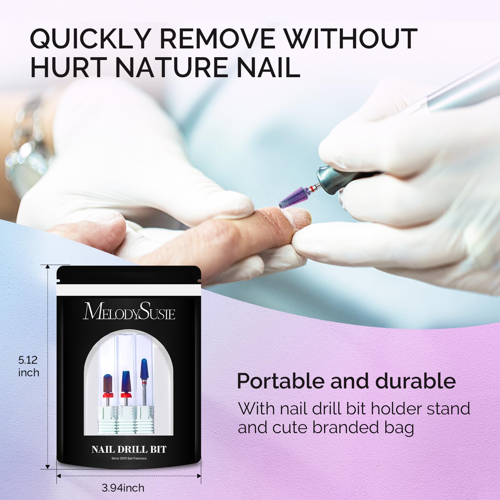 MelodySusie Under-Nail Cleaning Bit helps reach hidden areas for thorough prep