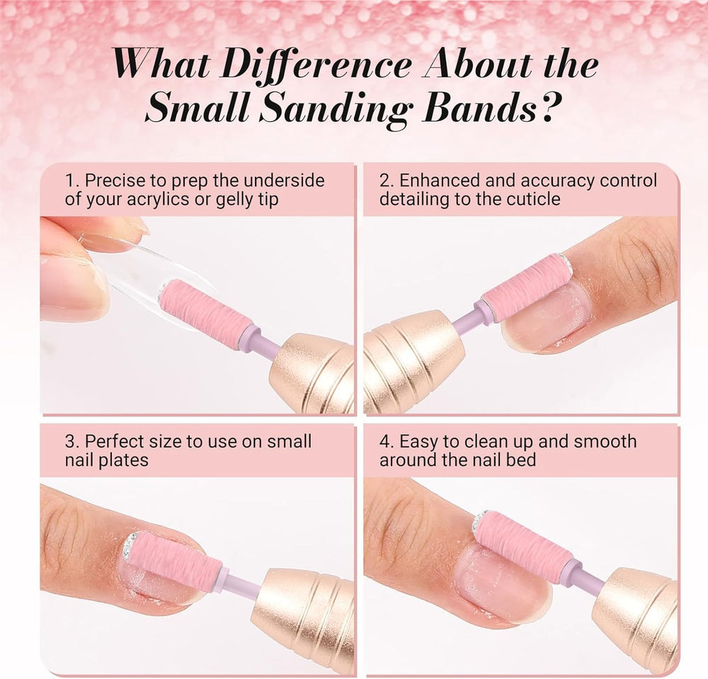 MelodySusie 180-grit band, smooths natural nails and cuticles with gentle action