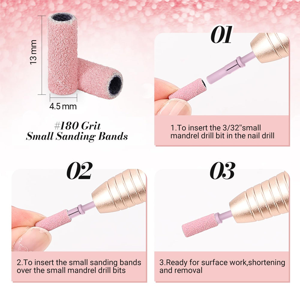 MelodySusie 240-grit band, polishes nail surface to a shine
