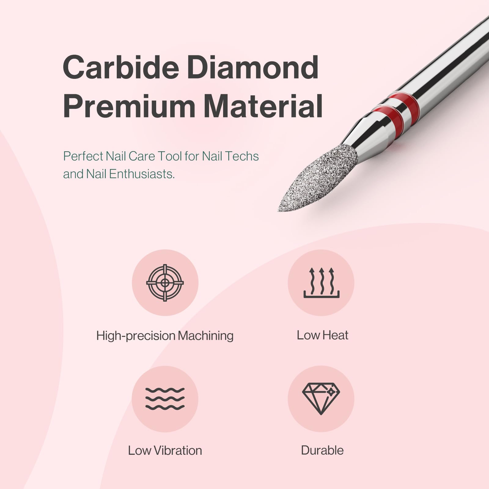 MelodySusie 3-32 shank cuticle bit compatible with standard nail machines.