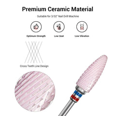MelodySusie 3/32 shank ceramic nail bit compatible with many drills