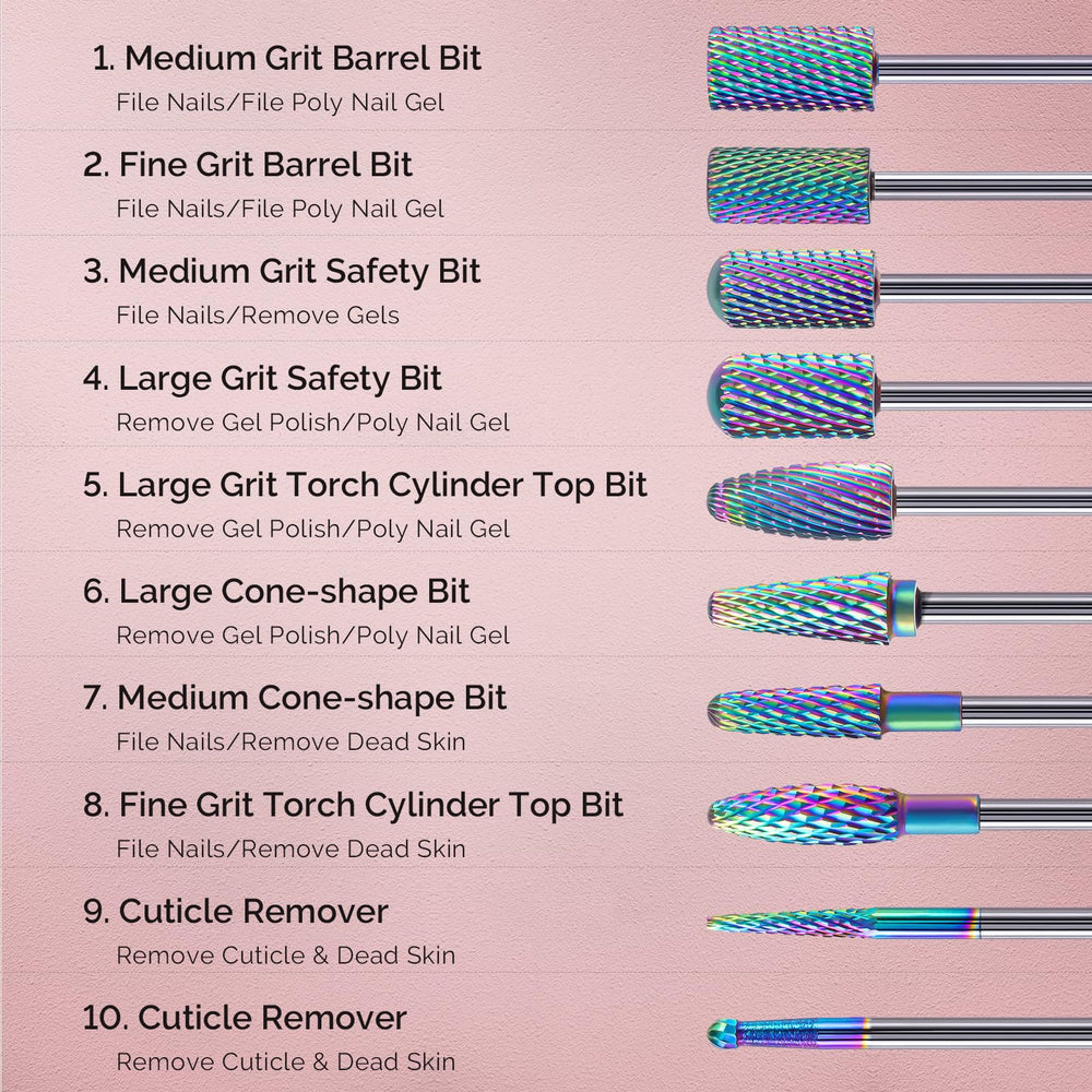 MelodySusie acrylic gel removal bits designed for fast, safe removal.