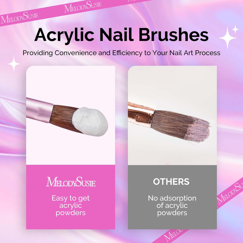 MelodySusie nail brush handle with size 8 marking for easy selection
