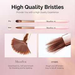 MelodySusie acrylic nail brush head design enables precise powder pickup