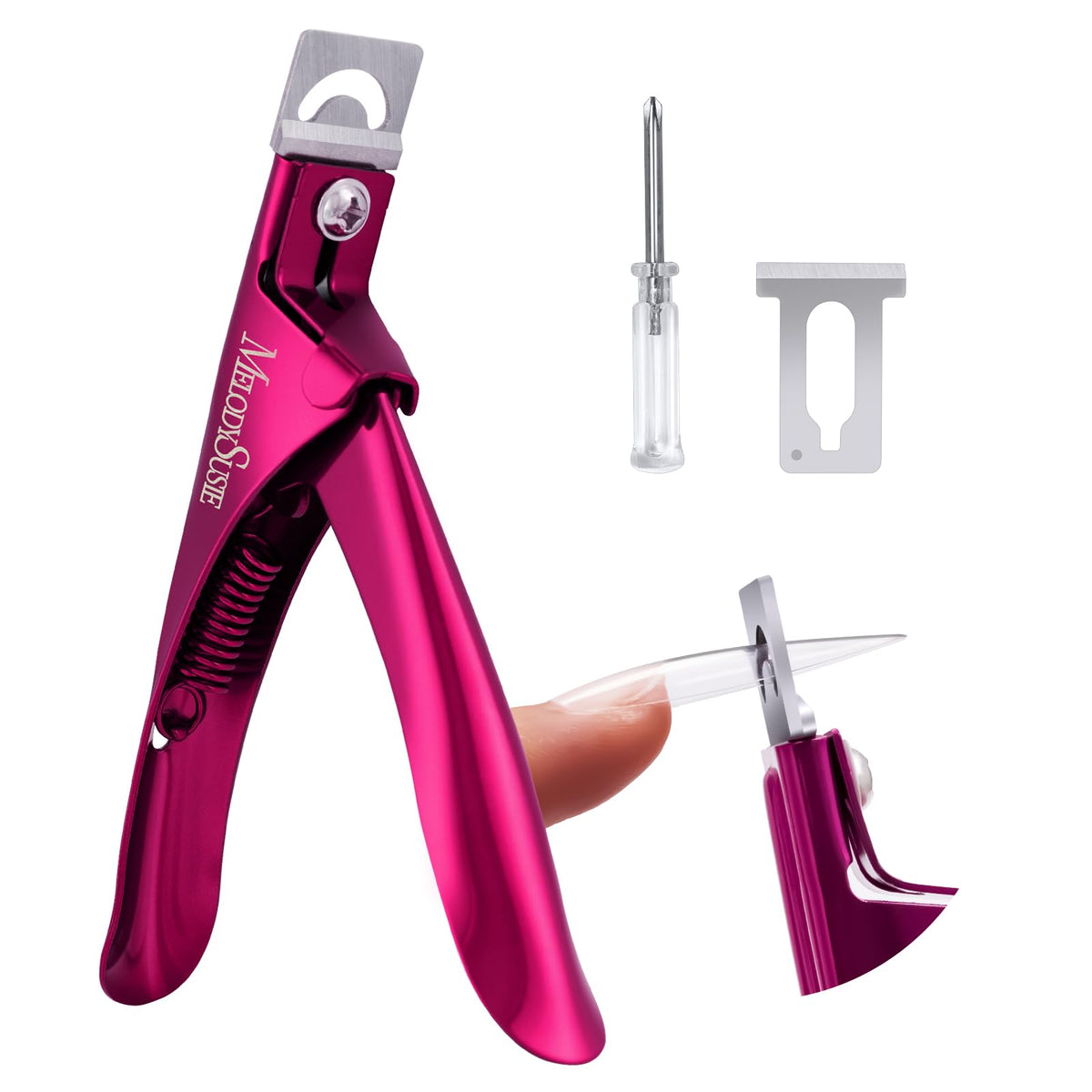 MelodySusie acrylic nail clipper kit for precise home manicure trimming