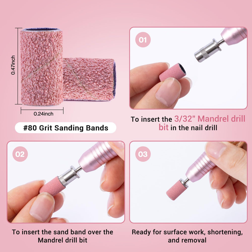 MelodySusie 80 Grit sanding bands fit standard drills for versatile polish