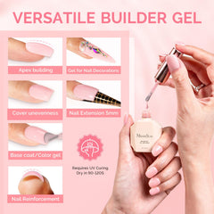 MelodySusie aplicación-rapida-gel-builder: tres pasos para uñas definidas y lisas.