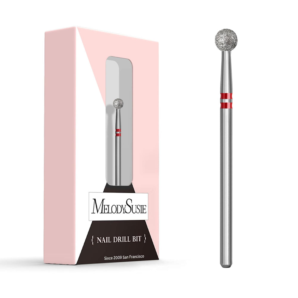 MelodySusie ball shape cuticle drill bit for precise cuticle prep.
