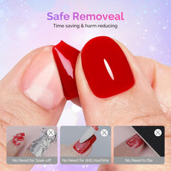 MelodySusie base coat applied on natural nail showing gentle adhesion.