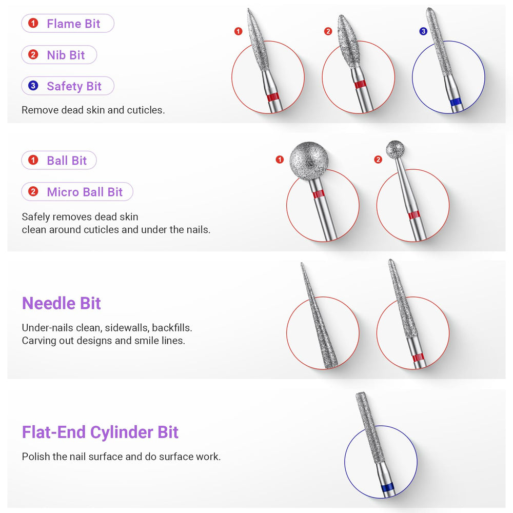 MelodySusie basic nail bits for versatile prep