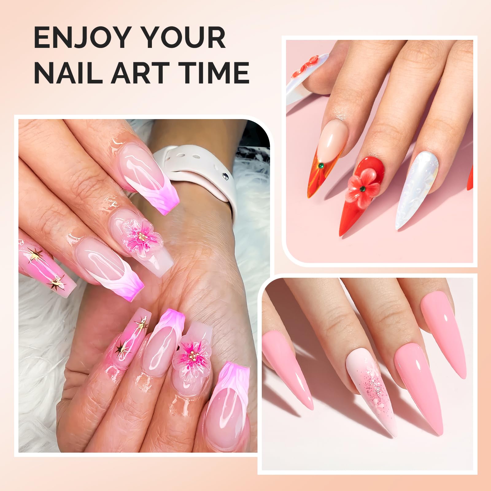 MelodySusie beginner friendly nail art brush set for practice.