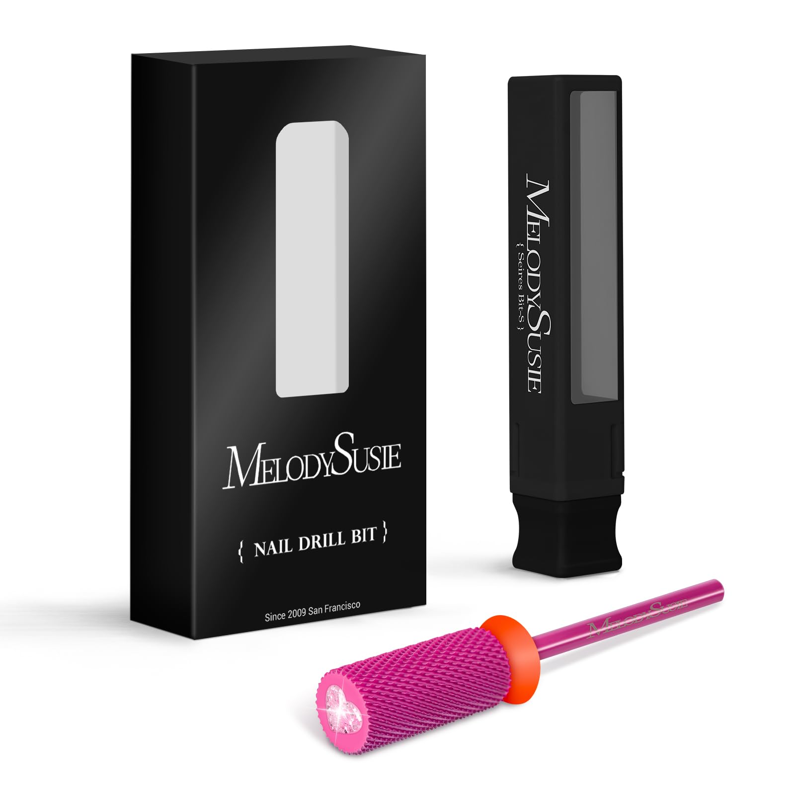 MelodySusie beginner-friendly bit protects cuticles while shaping.