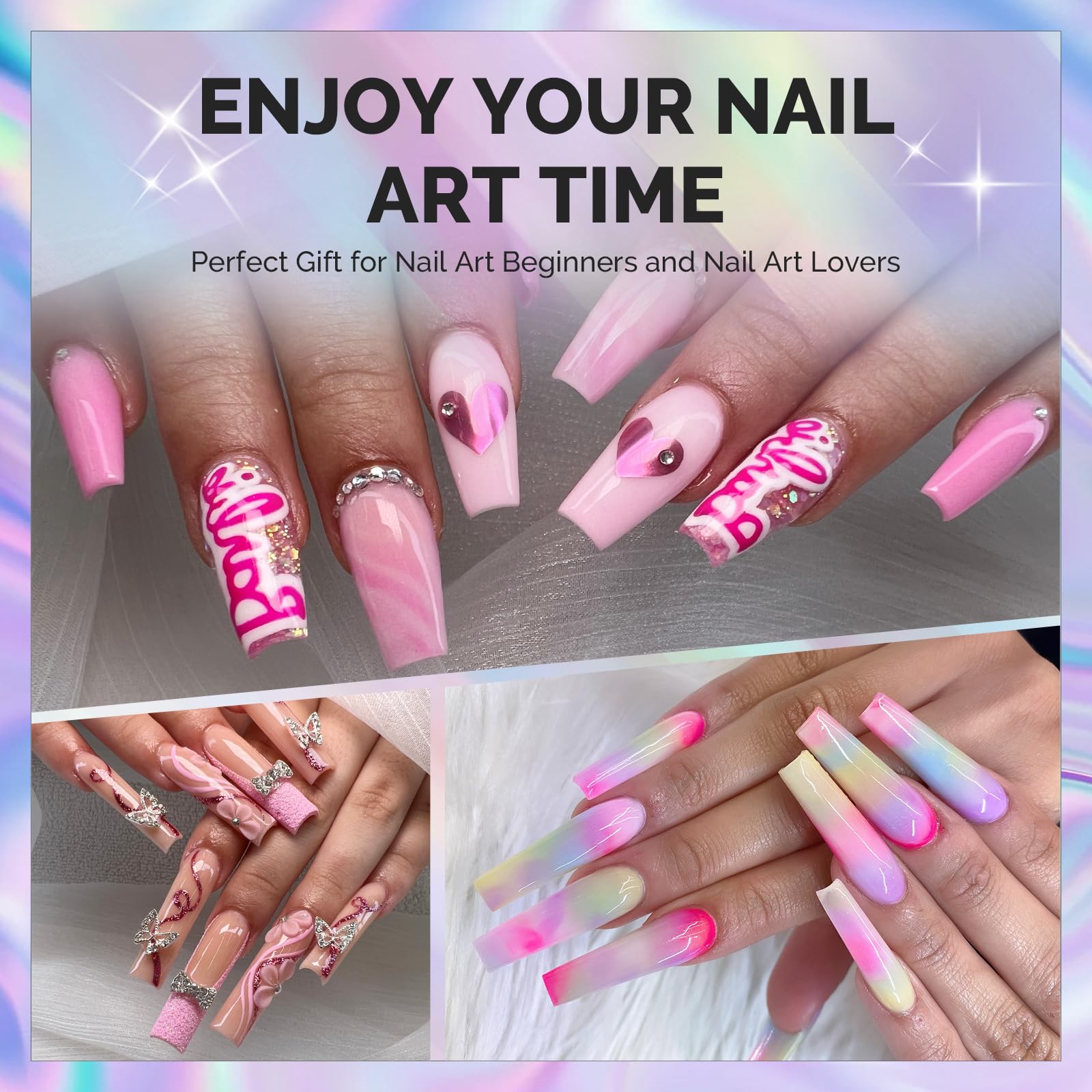 Beginner-friendly MelodySusie brushes suitable for home or salon nail art