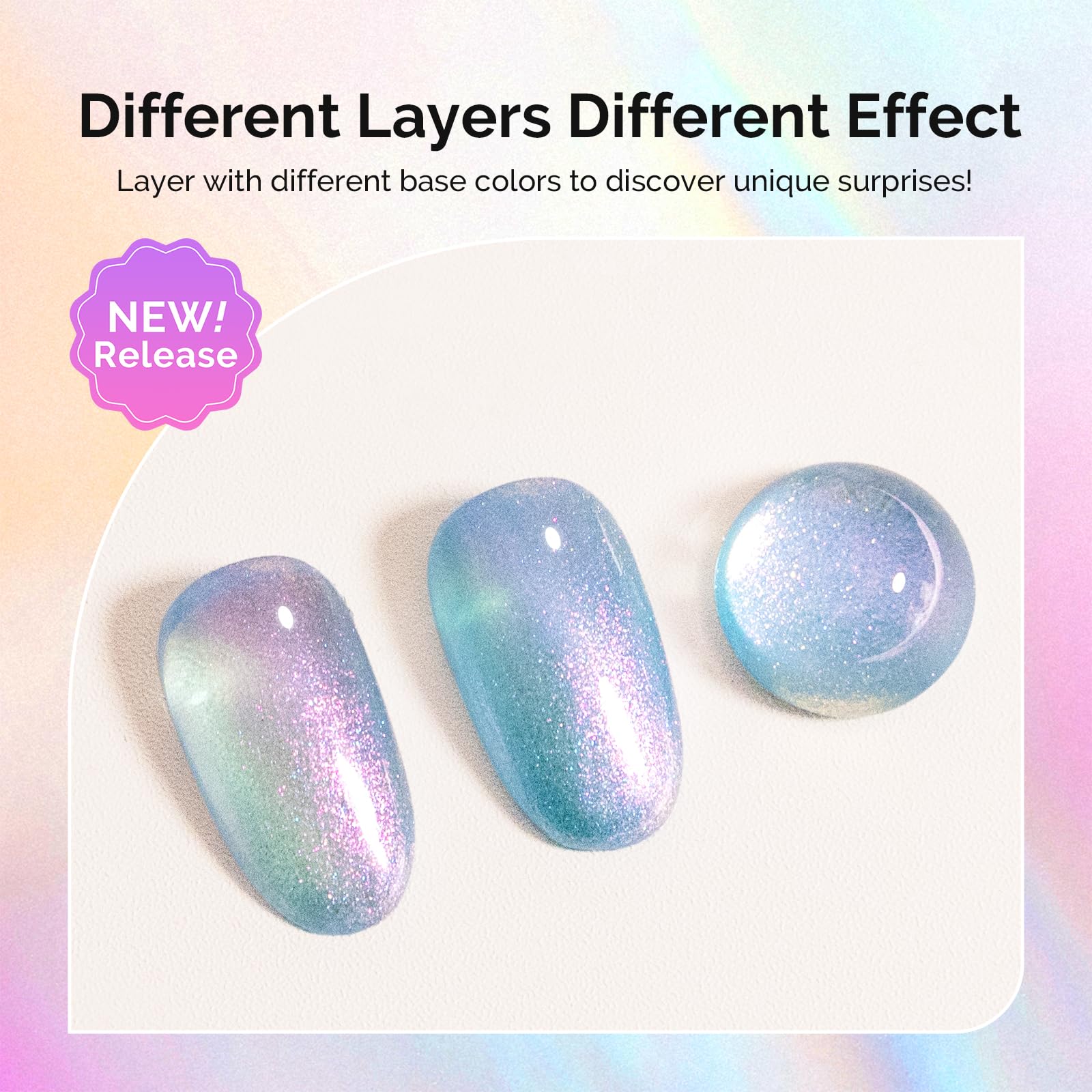 MelodySusie Blue Aurora: aplicación suave y uniforme para uñas perfectas.