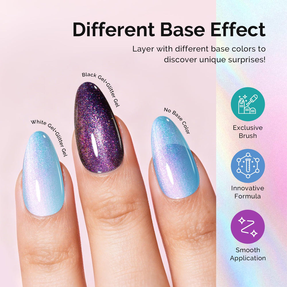 MelodySusie Blue Aurora: ideal para manicura en casa con brillo duradero.