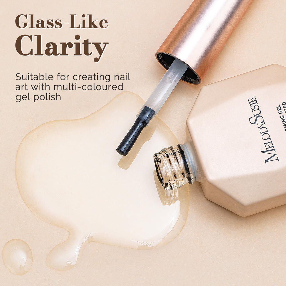 Borderless bloom created using MelodySusie blooming gel on nails