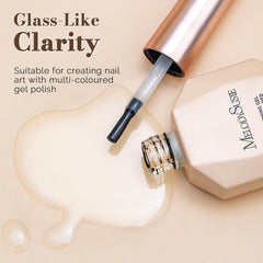 Borderless bloom created using MelodySusie blooming gel on nails