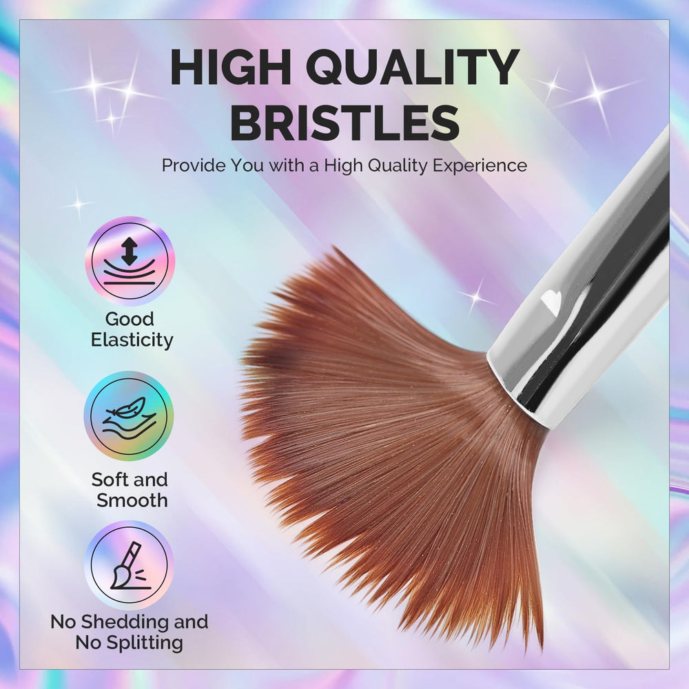 Close-up of MelodySusie bristles showing soft dense fibers for precise acrylic pickup