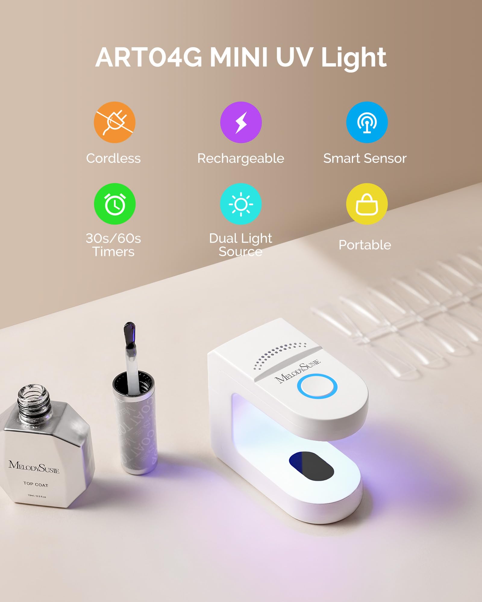 MelodySusie built-in 600mAh battery for cordless, travel-ready use