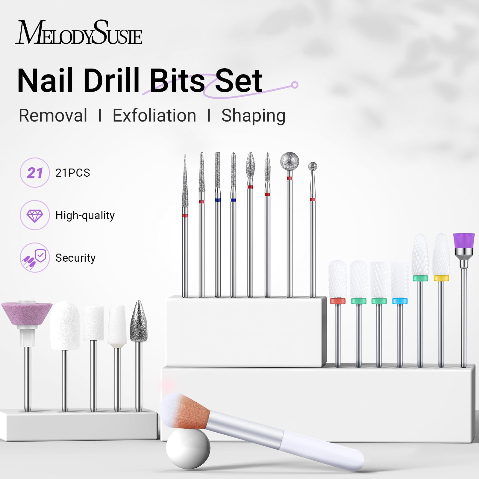 MelodySusie ceramic nail bits for precise filing