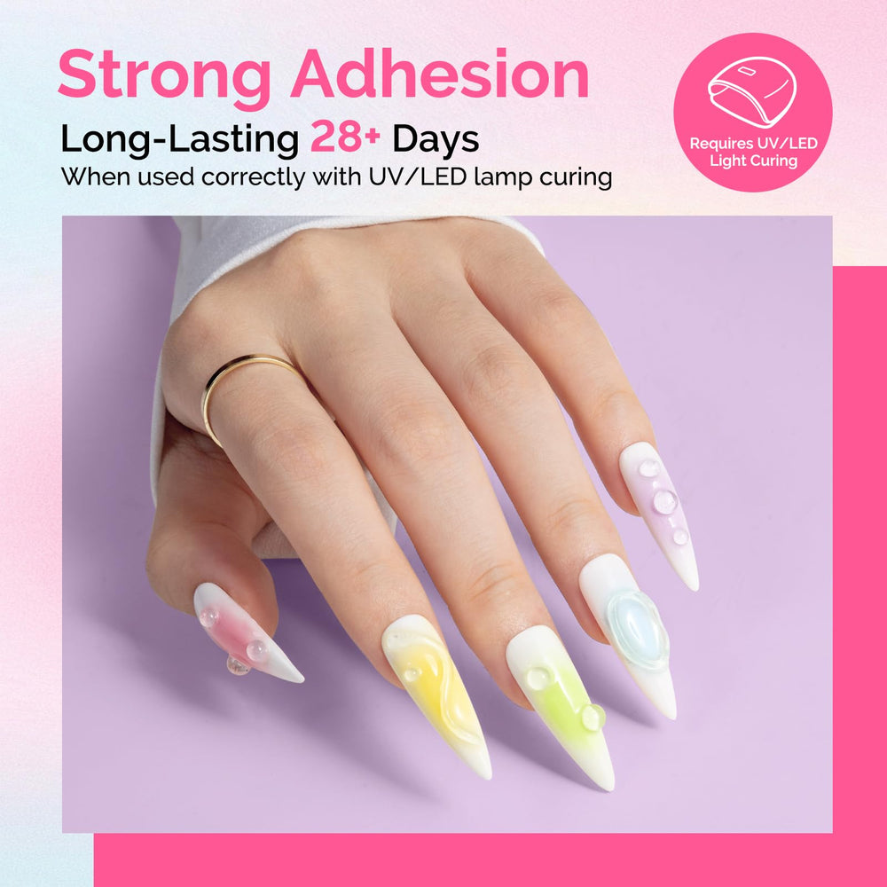 MelodySusie chrome powder application with rhinestone glue