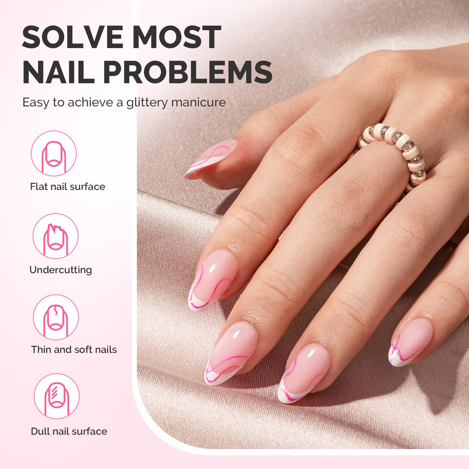 MelodySusie Clear Builder Gel shapes nails with precision.