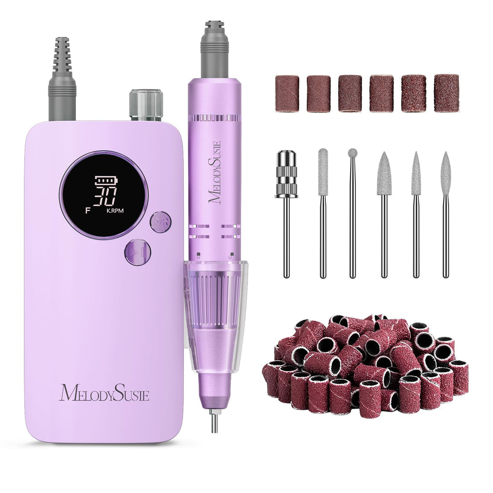 MelodySusie clip-on nail drill with 30000 RPM for fast shaping