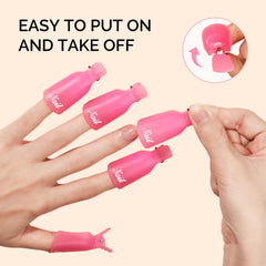 MelodySusie clips quita-esmalte púrpura para retirada ordenada sin salpicaduras